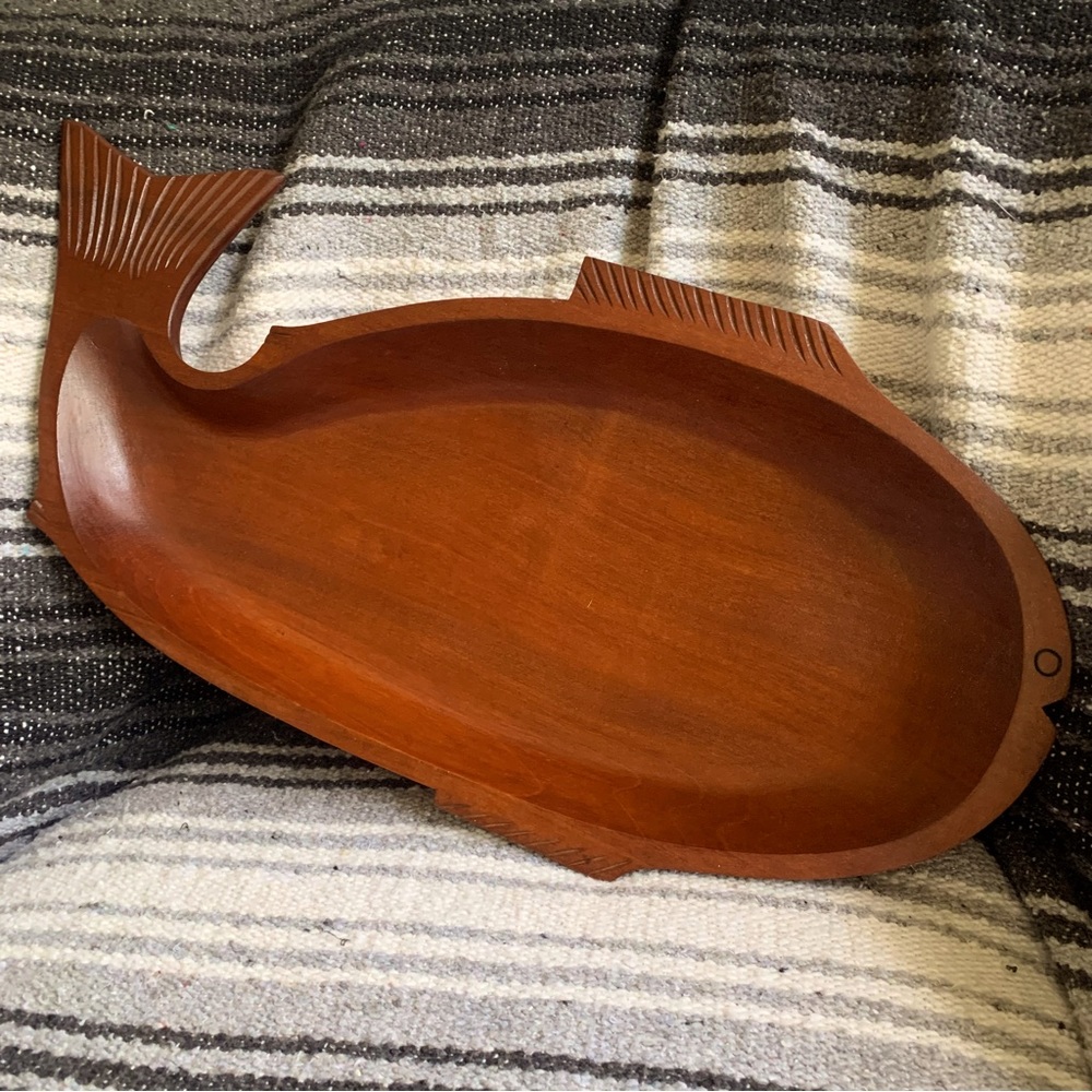 AMAZING mid century modern MCM fish serving tray